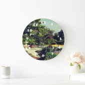 Botanische tuinfoto wandklok (Huis)