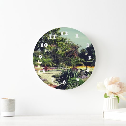 Botanische tuinfoto wandklok (Huis)