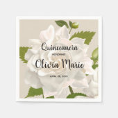  Botanische Tuinieren Bloemen Quinceañera Servet (Voorkant)
