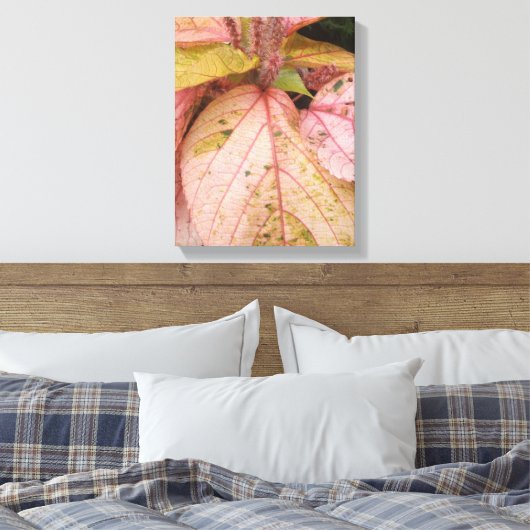 Botanische tuinkunst canvas afdruk (Insitu (Slaapkamer))