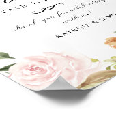 Botanische tuinpasta Floral Favor Weddenschap Poster (Hoek)