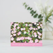 Botanische tuinroze bloemen NSW Briefkaart (Staand voorkant)