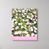 Botanische tuinroze bloemen NSW Canvas Afdruk (Voorkant)