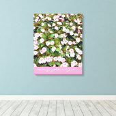 Botanische tuinroze bloemen NSW Canvas Afdruk (Insitu (Houten vloer))