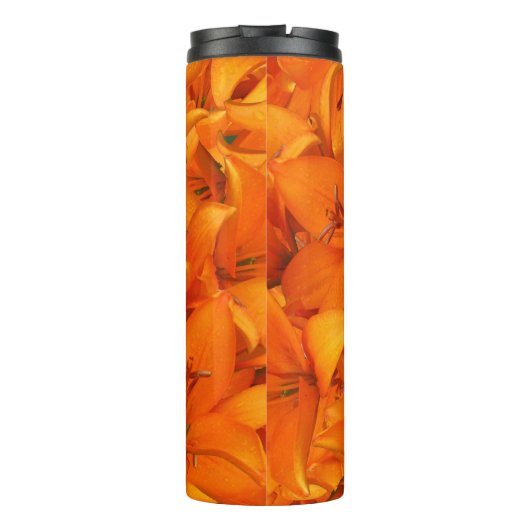 Botanische tuinventilator Sinaasappel Lilies elke  Thermosbeker (Achterkant)