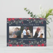 Botanische tuinvrede en liefde | Fotokaart Feestdagenkaart (Staand voorkant)