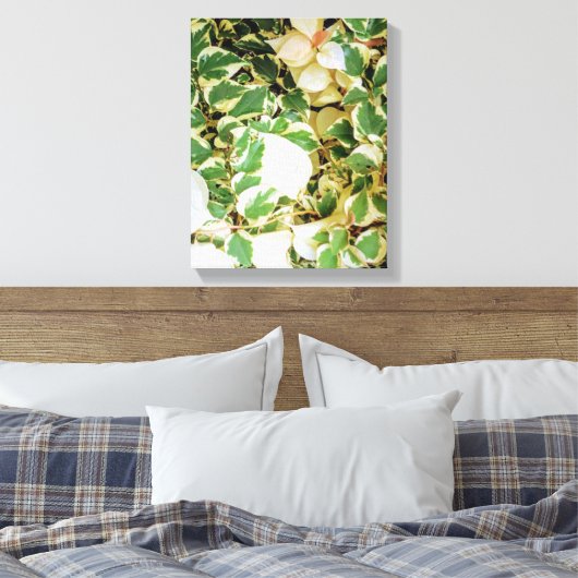 Botanische tuinwandkunst canvas afdruk (Insitu (Slaapkamer))