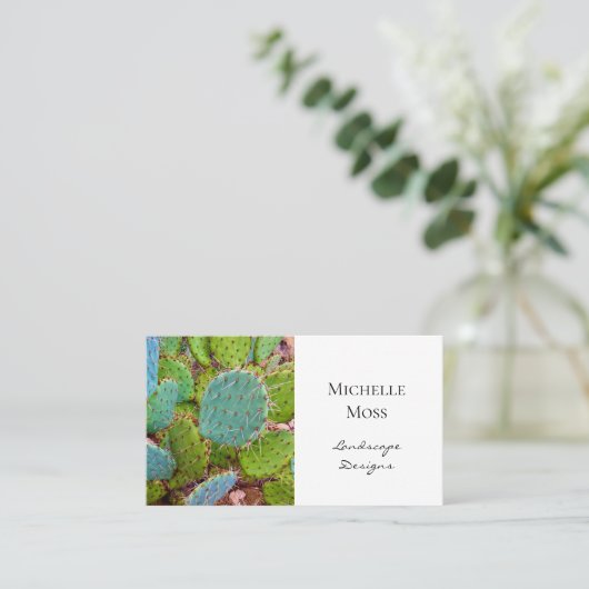 Botanische tuinwoestijn visitekaartje (Staand voorkant)