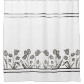 Botanische  Tulp Flowers Shower Curtain Douchegordijn (Voorkant)