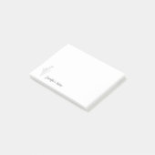 Botanische Tulp lijn Art Bloem Post-it® Notes (Schuin)