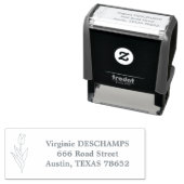 Botanische Tulp lijn Art Bloem Zelfinktende Stempel (In situ)