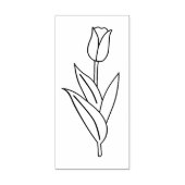 Botanische Tulp Lijn Kunst Bloem Rubberstempel (Afrduk)