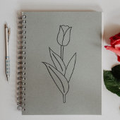 Botanische Tulp Lijn Kunst Bloem Rubberstempel