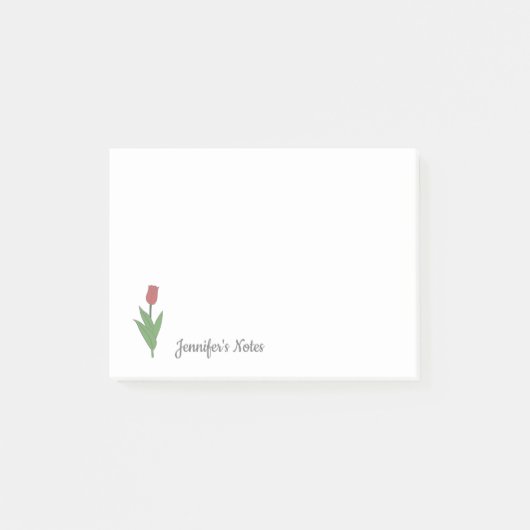 Botanische Tulp Pastel Bloem Post-it® Notes (Voorkant)