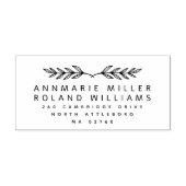 Botanische twee achternamen Modern retour adres Rubberstempel (Afrduk)