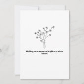 Botanische Typografie Flower Happy Holiday Kaart (Voorkant)