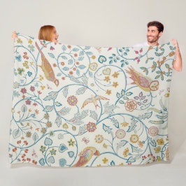 Botanische uil en bessen fleece deken