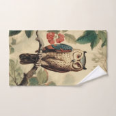 botanische uil in het bos handdoek (Handdoek)