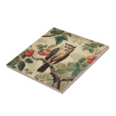 botanische uil in het bos tegeltje (Zijkant)