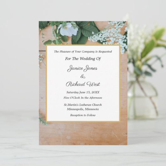 Botanische uitnodiging tot het uitzenden van Lijst (Staand voorkant)