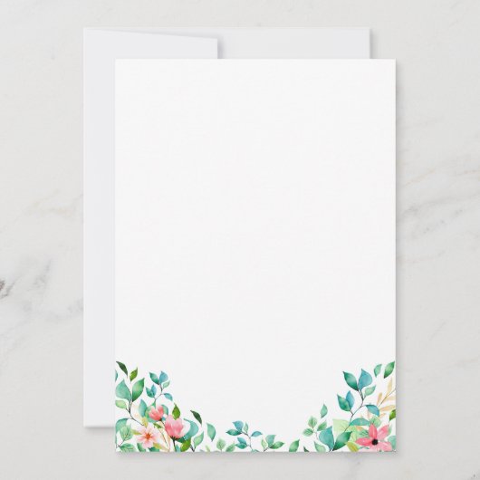 Botanische uitnodiging tot weddenschap met zeehond (Achterkant)