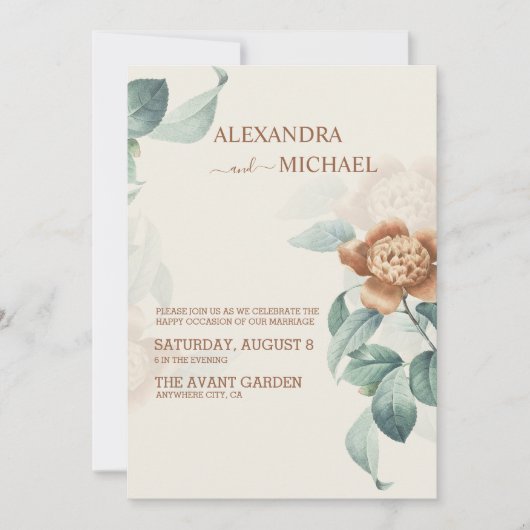 botanische uitnodiging tot weduwschap (Voorkant)