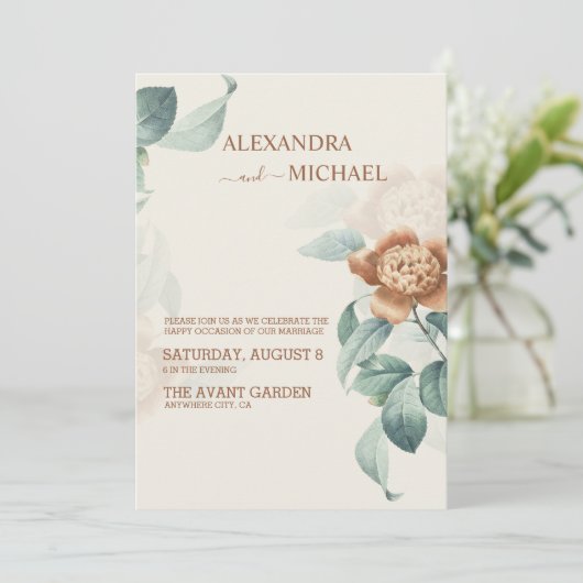 botanische uitnodiging tot weduwschap (Staand voorkant)