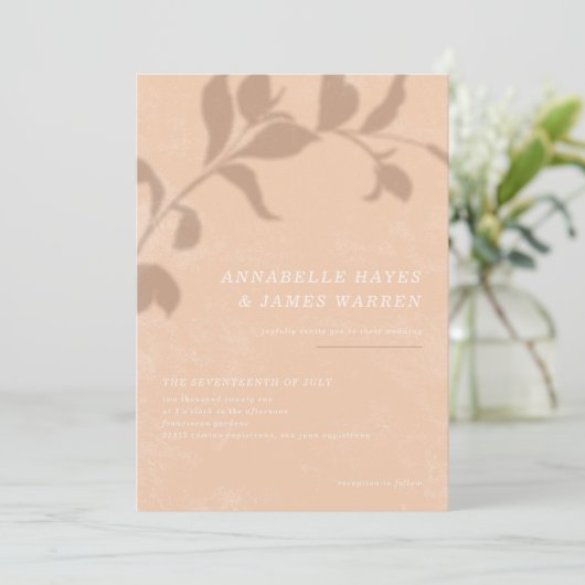 Botanische uitnodiging voor een schaduw-weddenscha (Staand voorkant)