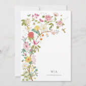 Botanische uitnodiging voor het bruiloft (Achterkant)