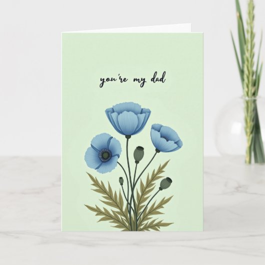 Botanische Vadersdag Liefdeskaart Kaart (Voorkant)