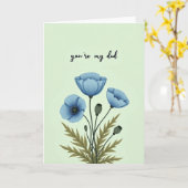 Botanische Vadersdag Liefdeskaart Kaart (Gele Bloem)