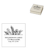 Botanische vakantie adres Rubber stempel (Gestempeld)