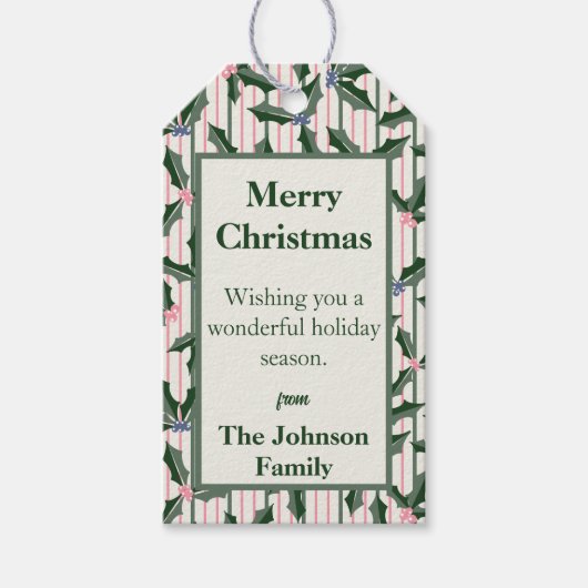 Botanische vakantie cadeaulabel (Voorkant)