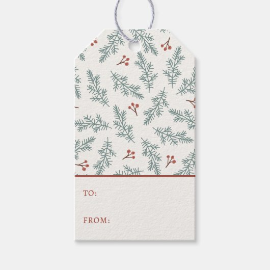 Botanische Vakantie Gift Label Cadeaulabel (Voorkant)