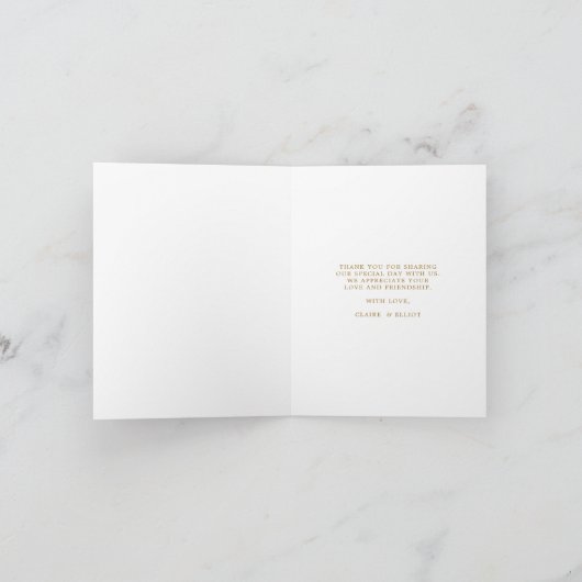 Botanische vakantie gouden bruiloft dank u foto kaart (Binnen)