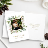 Botanische vakantie gouden bruiloft dank u foto kaart