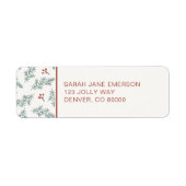 Botanische vakantie retour adres label (Voorkant)