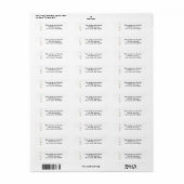 Botanische Vakantie Vreugde Rustieke Goud Minimal Etiket (Full Sheet)