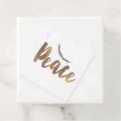 Botanische Vakantievak Pine Rustic Gold Bedankjes Labels (In situ)