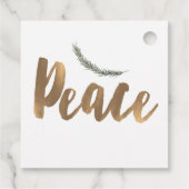 Botanische Vakantievak Pine Rustic Gold Bedankjes Labels (Achterkant)