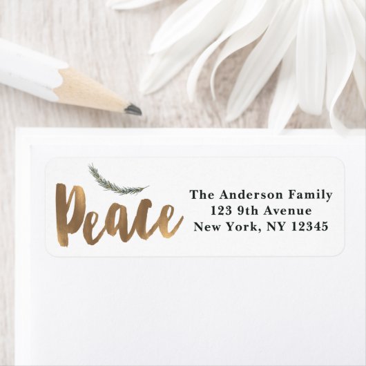 Botanische Vakantievak Pine Rustic Gold Etiket (Insitu)