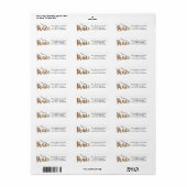 Botanische Vakantievak Pine Rustic Gold Etiket (Full Sheet)