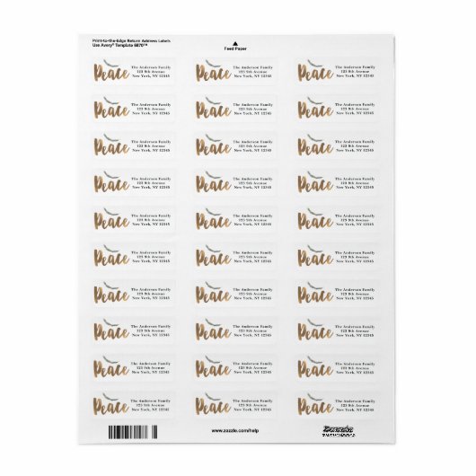 Botanische Vakantievak Pine Rustic Gold Etiket (Full Sheet)