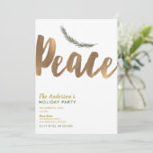 Botanische Vakantievak Pine Rustic Gold Kaart (Staand voorkant)