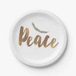 Botanische Vakantievak Pine Rustic Gold Papieren Bordje