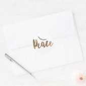 Botanische Vakantievak Pine Rustic Gold Ronde Sticker (Envelop)