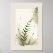 Botanische varen blad Elegant Poster (Voorkant)