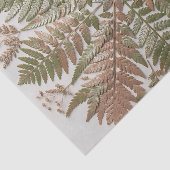 Botanische varen groene koper geperste bladeren tissuepapier (Detail)