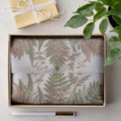 Botanische varen groene koper geperste bladeren tissuepapier (Geschenk)