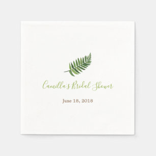 Botanische varen Vrijgezellenfeest cocktail servet